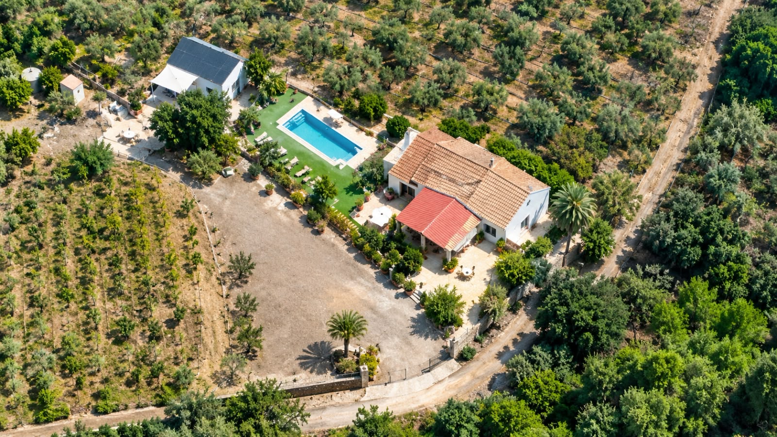 Finca La Serrana, zona exterior y piscina